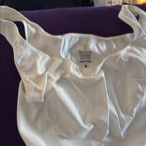 Blanqi Maternity Support Tank Top - White - Size Large